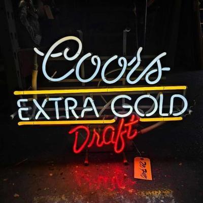 #20740 • Coors Extra Gold Draft Beer Draft Sign
