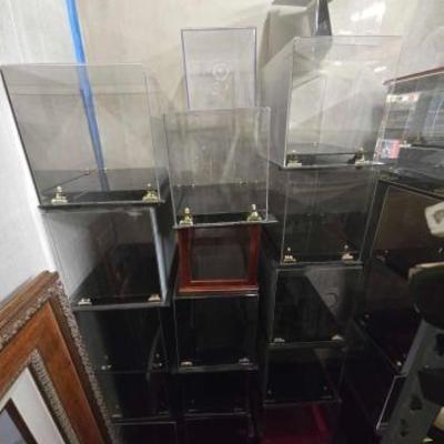 #10697 • (17) Assorted Helmet Display Cases
