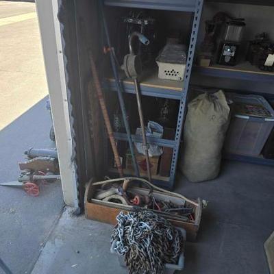 #13000 • Chains, Tools, Vintage Hand Pump
