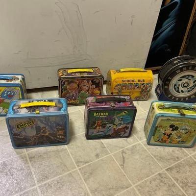 #50072 • 7 Metal Lunch Boxes
