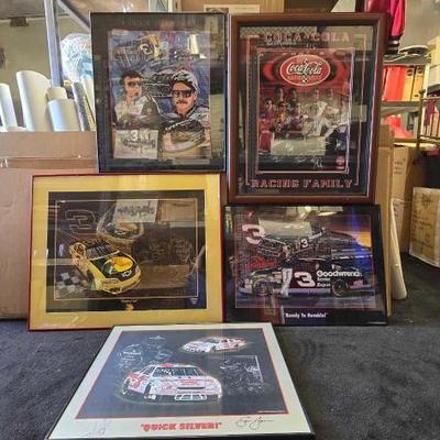 #10666 • (5) Autographed NASCAR Art / Memorabilia
