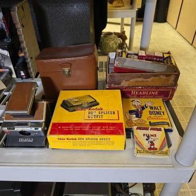 #50260 • Polaroid SX-70 Land Camera Tru-vue Film Disney Film DeJUR Electra
