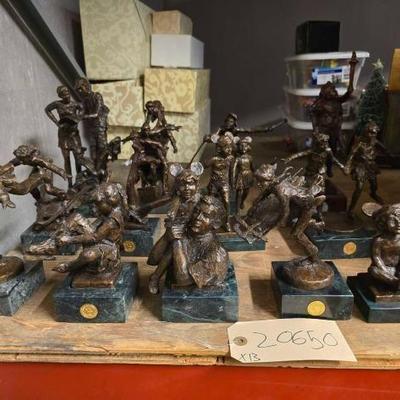 #20650 • 13 bronze/Copper Statues
