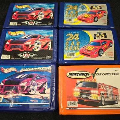 #10728 • (6) 24 Car Carry Cases with Vintage Hot Wheels
