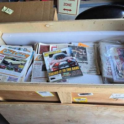 #12220 • Crate of Magazines and Newspapers

