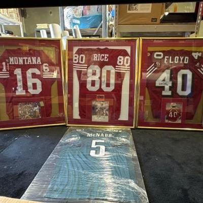#10600 • (4) Signed NFL Football Jerseys
