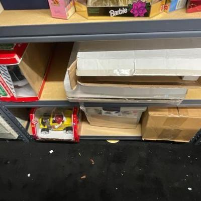 #10186 • 2 Shelves of Christmas Dolls and Toys
