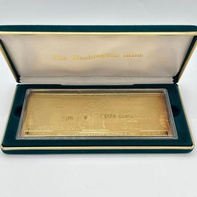 #3064 • 2000 One Billion Dollar .999 Pure Silver Layered in Pure 24k Gold, 4ozt

