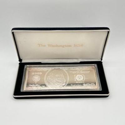 #3098 • 2000 $100 .999 Pure Silver Bar, 4ozt

