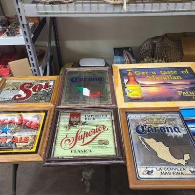 #1568 • (6) Impoted Beer Mirrors
