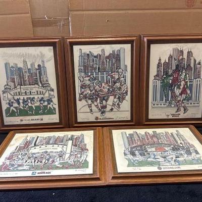 #10354 • (5)Framed Plaques / Artwork

