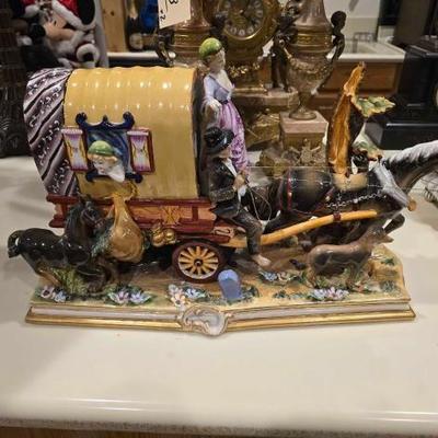 #60830 • Dresden Porcelain Tank of Gypsies
