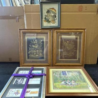 #10360 • (5) Framed Paintings/Art
