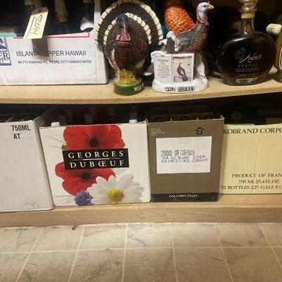 #50096 • 6 Boxes of Decorative Wine and Liquor Bottles
