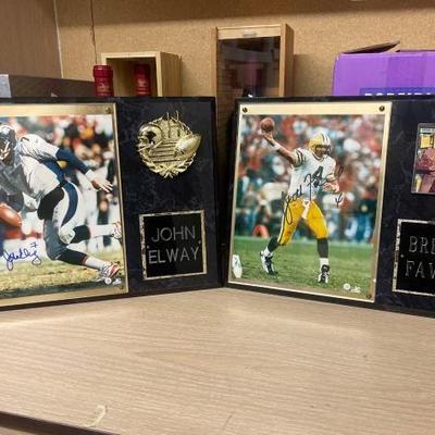 #50214 • John Elway and Brett Favre Autographed Memorabilia
