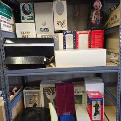 #10206 • 22 Elvis Presley Decanter Empty Boxes
