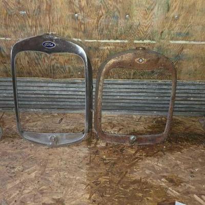 #2304 • (2) Vintage Ford Radiator Shrouds
