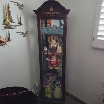 #60564 • Vintage Wooden Courvoisier Cognac Display Cabinet
