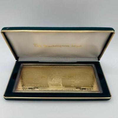 #3066 • 2000 One Billion Dollar .999 Pure Silver Layered in Pure 24k Gold, 4ozt
