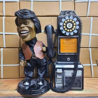 #1518 • James Brown Singing Animated Doll and Thomas Museum Series Classic Telephone

