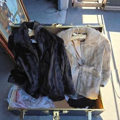 #12146 • (2) Faux Fur Coats
