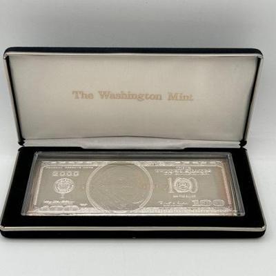 #3082 • 2000 $100 .999 Pure Silver Bar, 4ozt
#3084 • 2000 $100 .999 Pure Silver Bar, 4ozt
