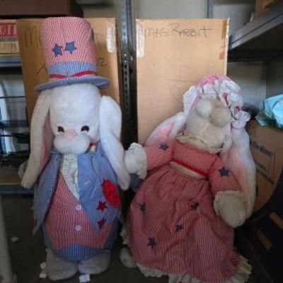#13502 • 2 Bunny Stuffed Animals

