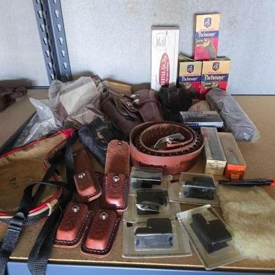 #12102 • Pistol Grips, Holdsters, M1 Garand Clips, Game/Bird Calls
