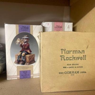 #50100 • Norman Rockwell Four Seasons 1978 Limited Edition and Melody in Motion “Clarinet Clown.” and “Willie the Trumpeter
