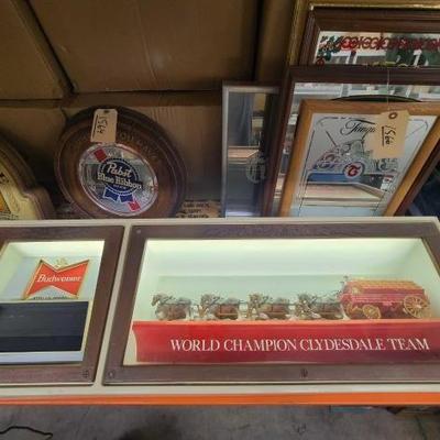 #1552 • Vintage Budweiser World Champion Clydesdale Team Wall Display

