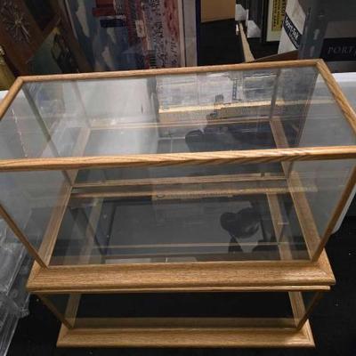 #10771 • (2) Wooden Display Cases

