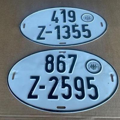 #6546 • Two German License Plates

