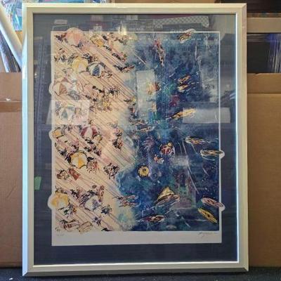 #10690 • Beach Painting SIGNED By Bryan 86/100
