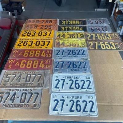 #6554 • 10 Pairs of License Plates
