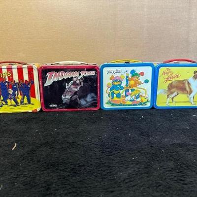 #10400 • 4 Vintage Metal Lunchbox’s
