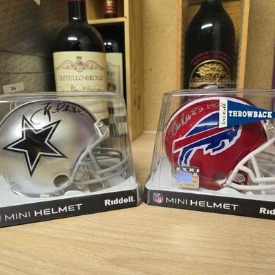 #50230 • 2 Mini Riddell Autographed Football Helmets
