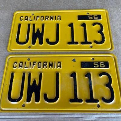 #6514 • Pair of 1956 California License Plates

