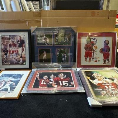 #10602 • (6) NFL & NBA Players Art
