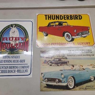 #1010 • (3) Tin Signs
