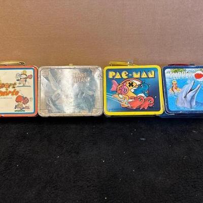 #10402 • (4) Vintage Metal Lunchboxes
