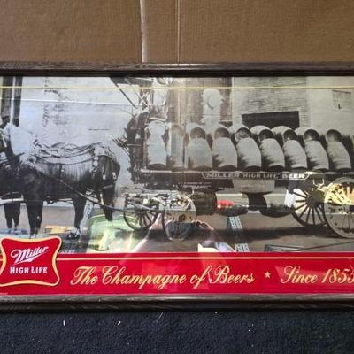 #10654 • Miller High Life The champagne Of Beers Mirror Sign
