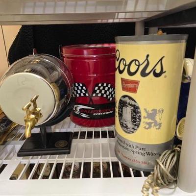 #50278 • Decanter Coors Banquet and California Speedway Tin Bucket
