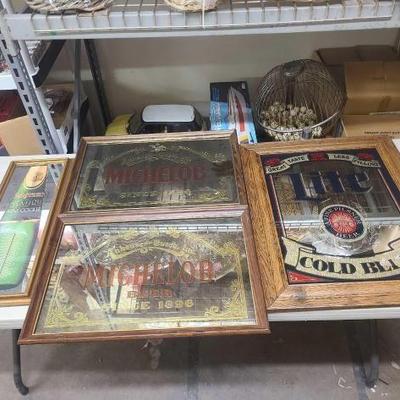 #1574 • (4) American Beer Mirrors

