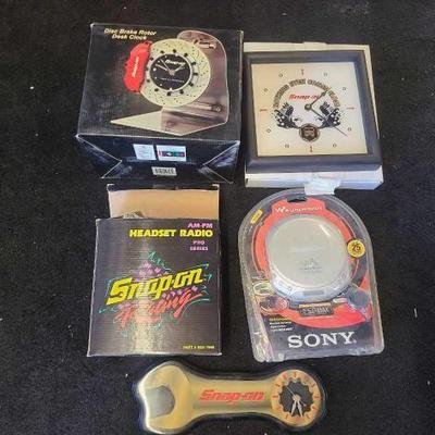 #10060 • (3) Snap-on Clocks, (1) Snap-on Headset Radio, and (1) Sony Walkman
