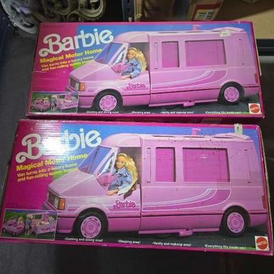#13106 • (2) Vintage Barbie Magical Motor Homes
