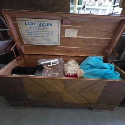 #13604 • Vintage Lady Helen Treasure Chest, Purses, and Clothes
