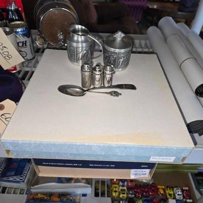 #60512 • Pewter Silverware, Glasses, and Cups
