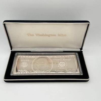 #3100 • 2000 $100 .999 Pure Silver Bar, 4ozt
