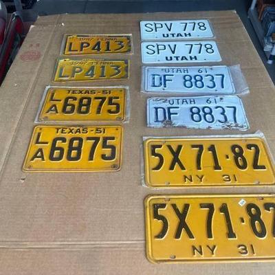 #6556 • 5 Pairs of License Plates
