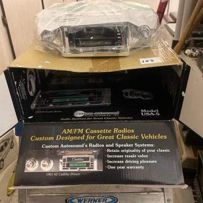 #50114 • Custom Autosound AM/FM Cassette Radio for Classic Vehicles
